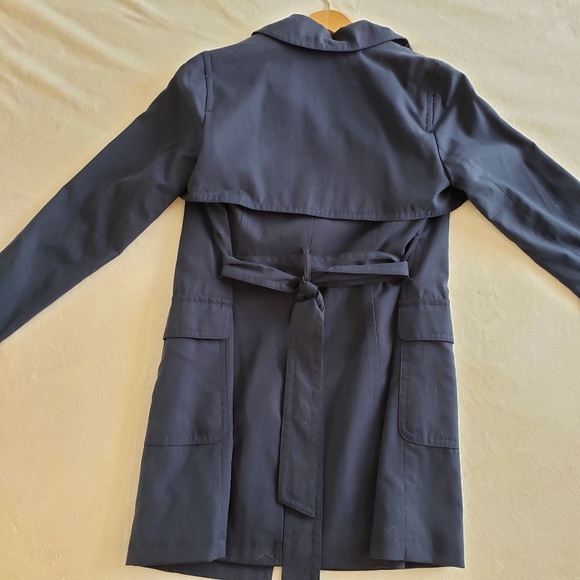 Banana Republic Factory Trench Coat Navy XS - Picture 2 of 7